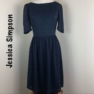 Jessica Simpson blue lace dress Sz 6